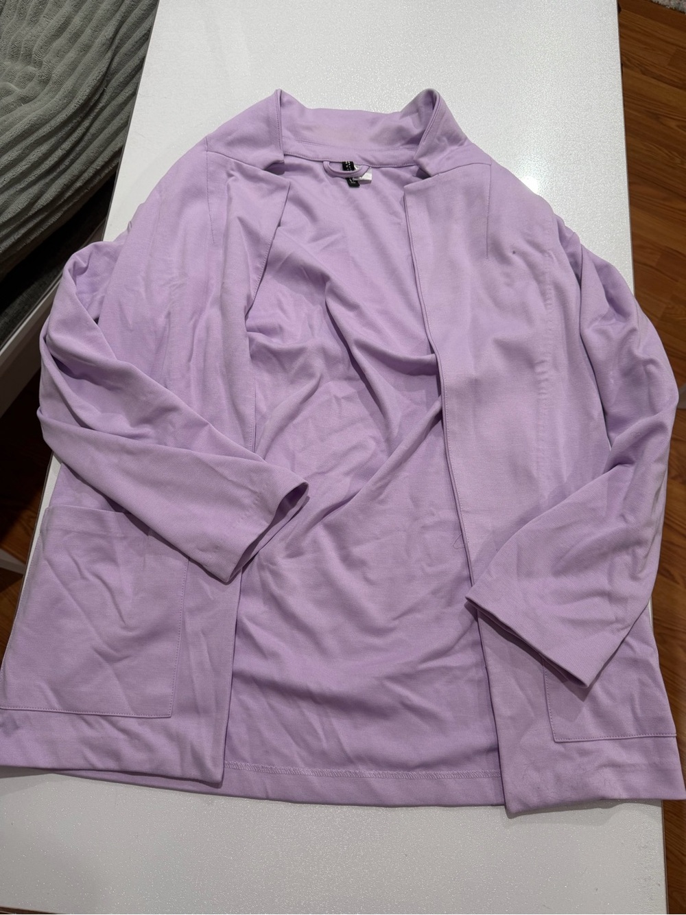 H&M Lilac Open-Front Blazer Jacket